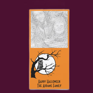 Owl in Tree Halloween Photocard Holiday Card