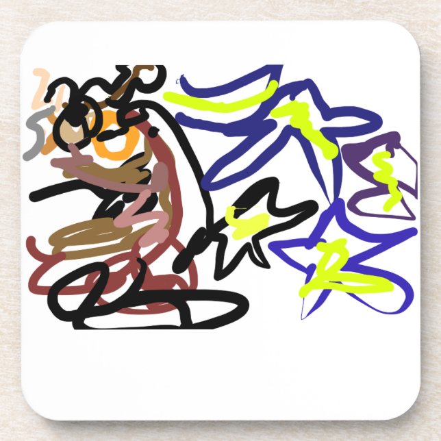 Owl ink night  beverage coaster (Front)