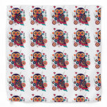 Owl-Inspired All-Over-Print Handkerchief Bandana