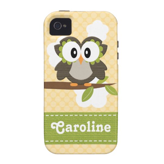 Owl iPhone 4 Case Mate Tough Yellow