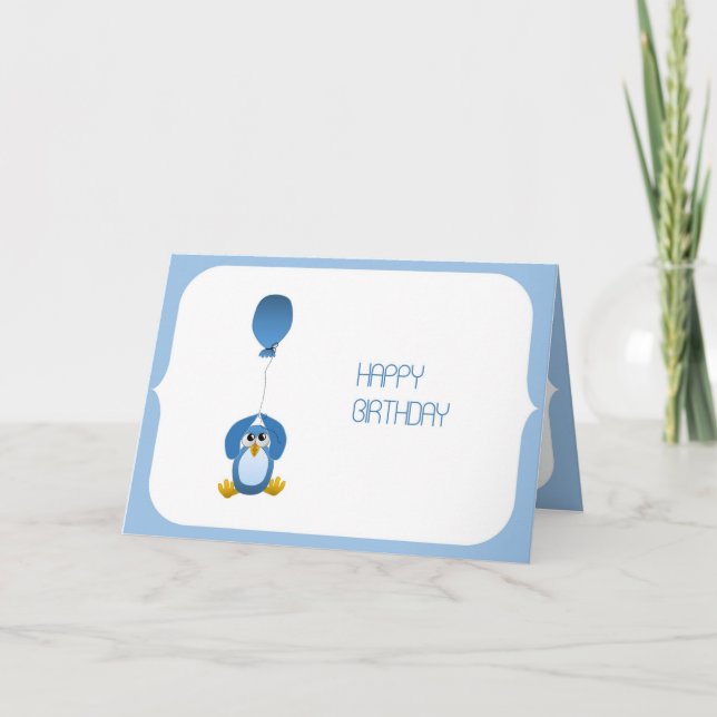 Owl - ish Happy Birthday Card (Front)
