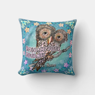 Owl Journey Throw Pillow