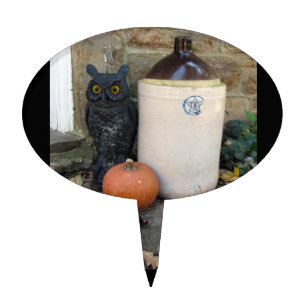 Owl, Jug and Pumpkin Cake Topper