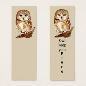 OWL keep your place Fun Bird Bookmark