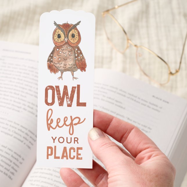 Owl Keep Your Place Funny Bookmarks (Hand)