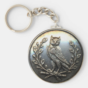 Owl Keychain brass look
