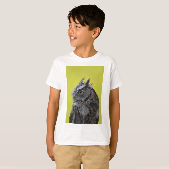 Owl - kids Hanes tagless shirt (Front Full)