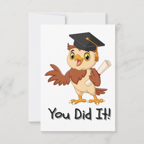 Owl Kindergarten Graduation Congratulations Card