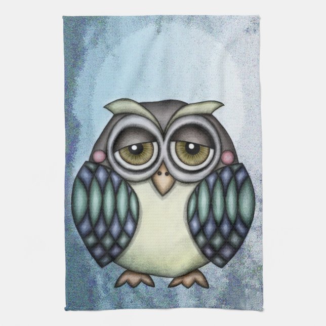 Owl Kitchen Towel (Vertical)