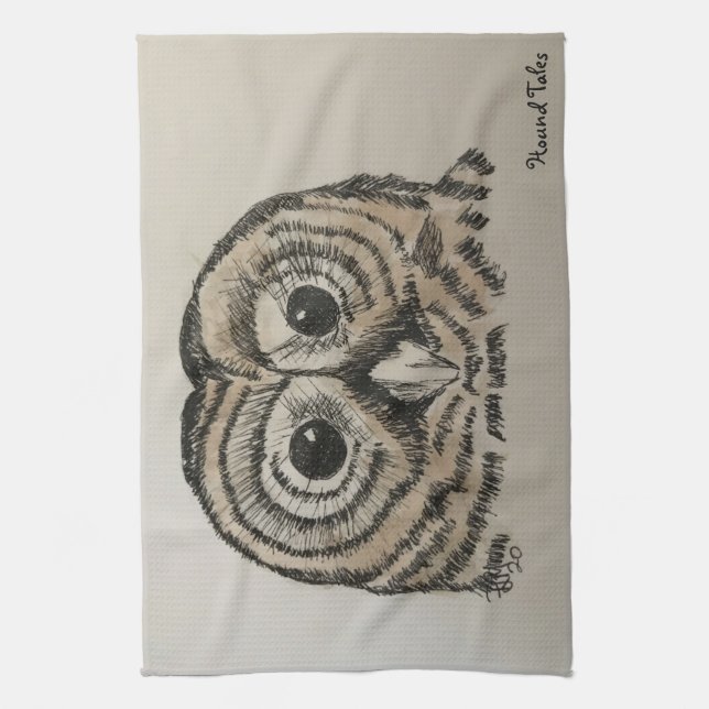 Owl Kitchen Towel (Vertical)