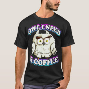 Owl kitty caricature T-Shirt
