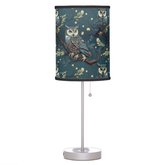 Owl Lamp Shade Moonlit Lampshade Ephemera Print (Left)