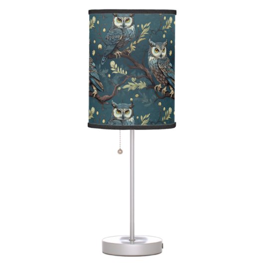 Owl Lamp Shade Moonlit Lampshade Ephemera Print (Right)