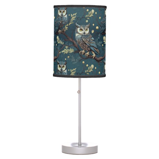 Owl Lamp Shade Moonlit Lampshade Ephemera Print (Front)