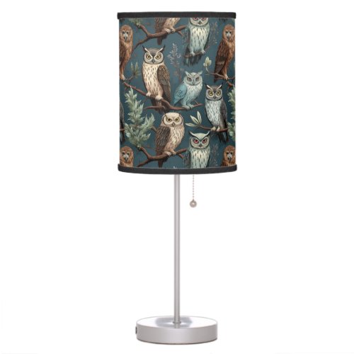 Owl Lamp Shade Nocturnal Owl Lampshade Vintage Art