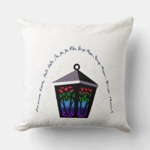 Owl Lantern Throw Pillow