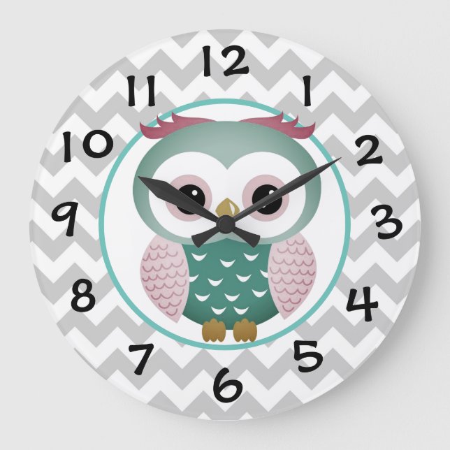 Owl Large Clock (Front)