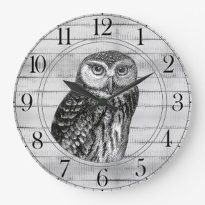Owl Large Clock