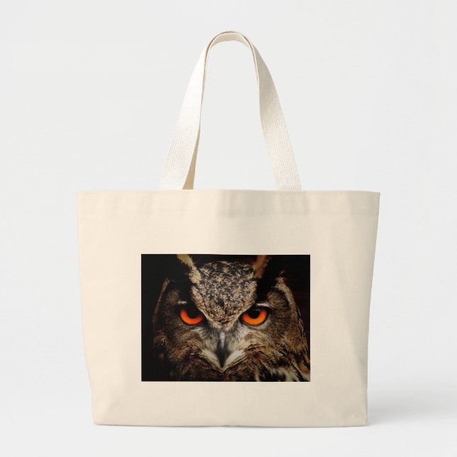 Owl Large Tote Bag (Front)