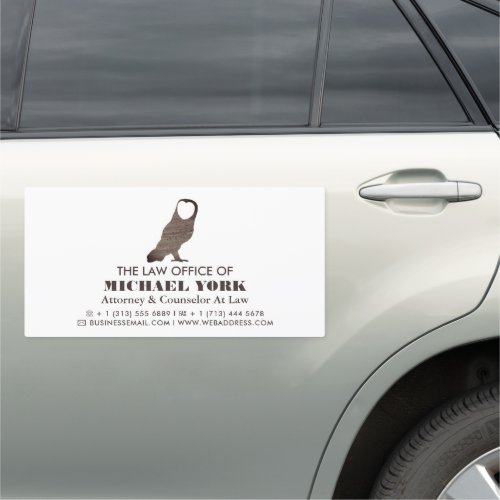 Owl Logo Legal Professional Car Magnet