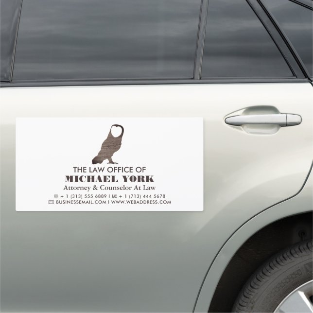 Owl Logo, Legal Professional Car Magnet (In Situ)