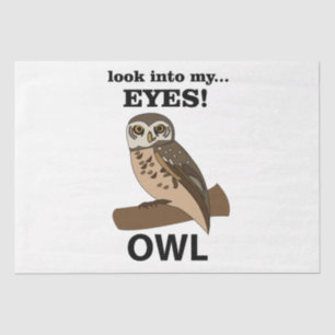 Owl Look Into My Eyes Owl Tissue Paper