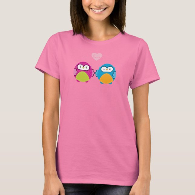 OWL LOVE :: bright girl + boy T-Shirt (Front)