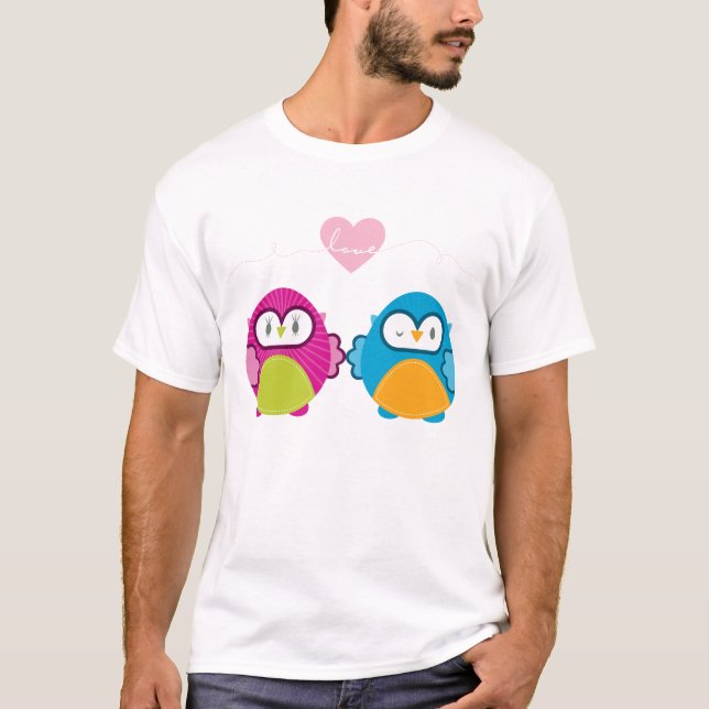 OWL LOVE :: bright girl + boy T-Shirt (Front)