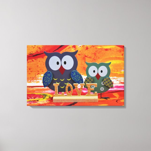 Owl love canvas print (Front)