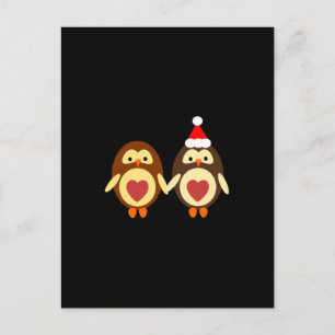 Owl Love Christmas Holiday Postcard