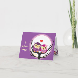 Owl Love Couple Holiday Card