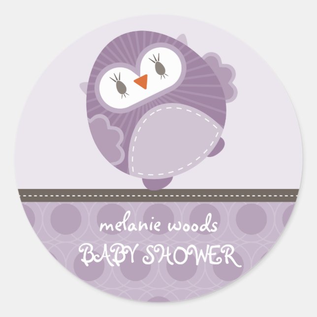 OWL LOVE :: dancing owl 1 Classic Round Sticker (Front)