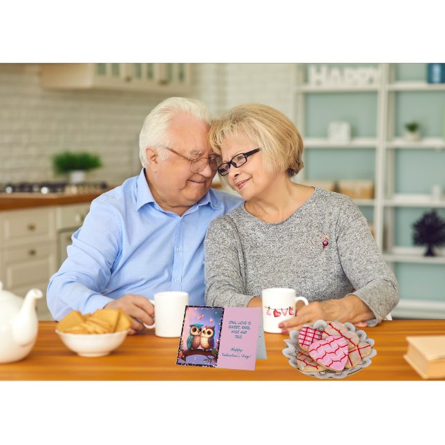 Owl Love Is Sweet Valentine's Day Holiday Card (Creator Uploaded)