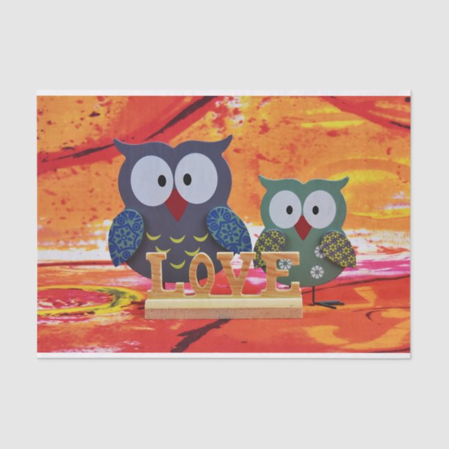 Owl love tissue paper (Front)