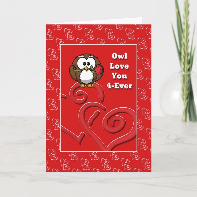 Owl Love You Forever Anniversary Card (Front)
