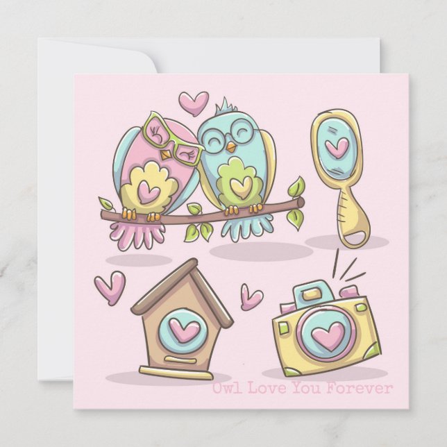 Owl Love You Forever Invitation (Front)