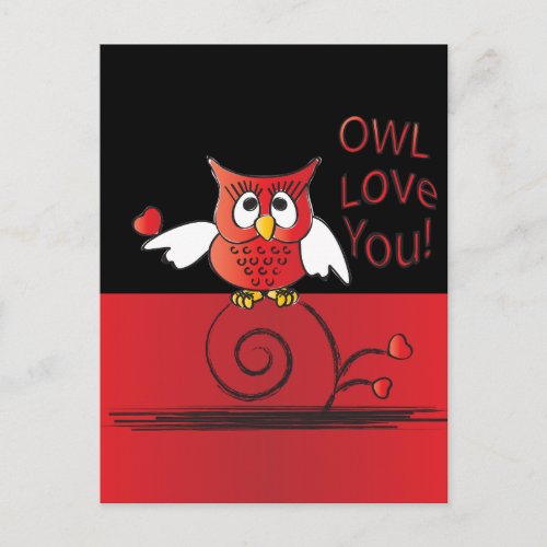 Owl Love You My Sweet Valentine Holiday Postcard