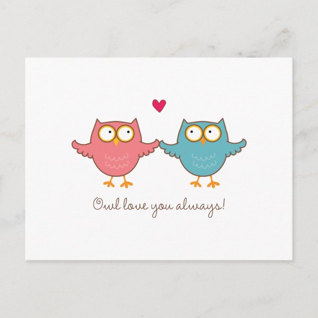 owl love you postcard (Front)
