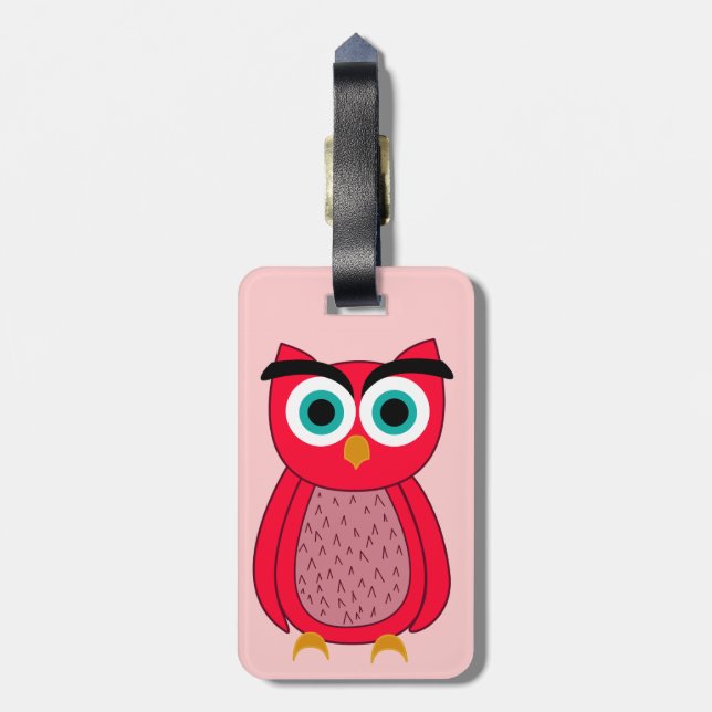 Owl Luggage Tag (Back Vertical)