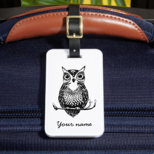 Owl Luggage Tag