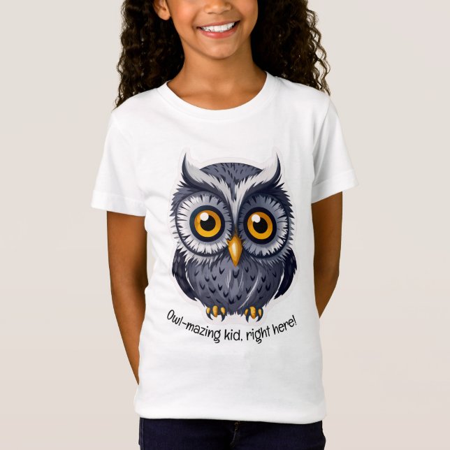 Owl-mazing kid, right here! v2| Girl's T-Shirt (Front)