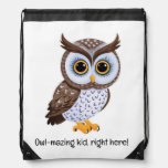 Owl-mazing kid, right here! v4 |  drawstring bag