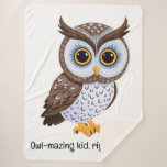Owl-mazing kid, right here! v4 |  sherpa blanket