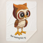 Owl-mazing kid, right here! v6 |  sherpa blanket