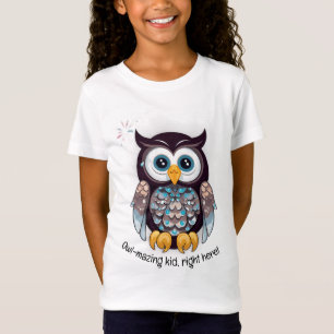Owl-mazing kid, right here! v7   Girl's T-Shirt
