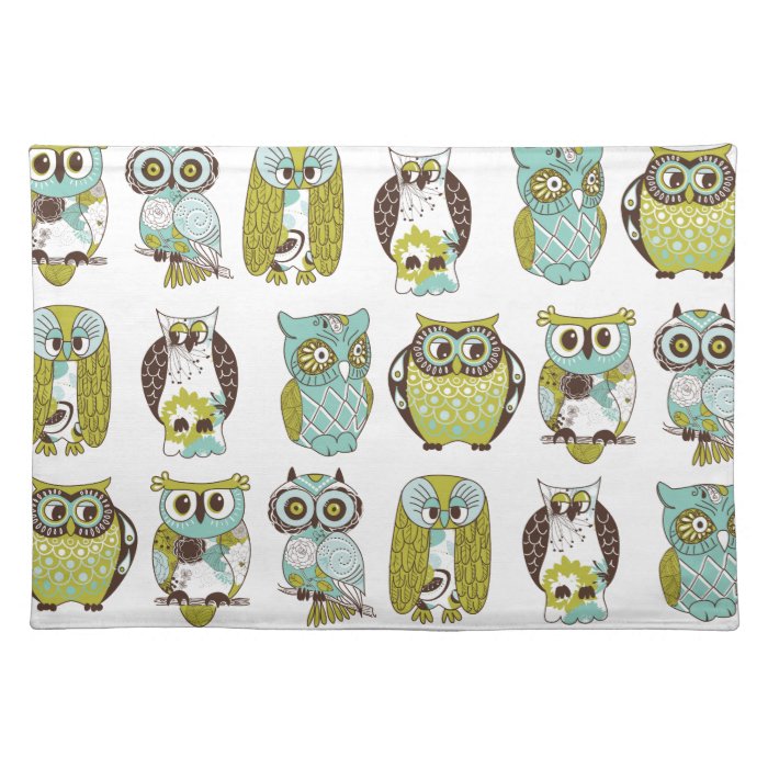 owl meeting place mats