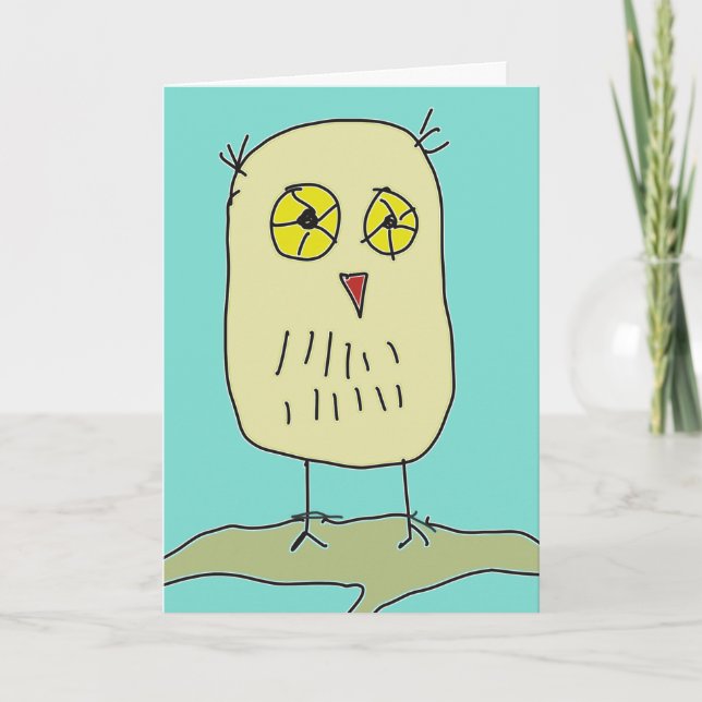 Owl Miss You card (Front)