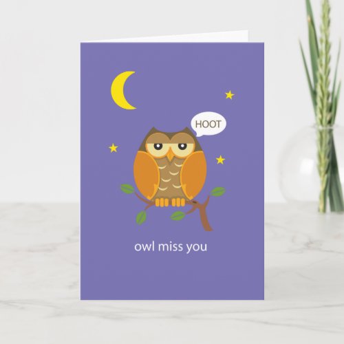 Owl Miss You Greeting Card