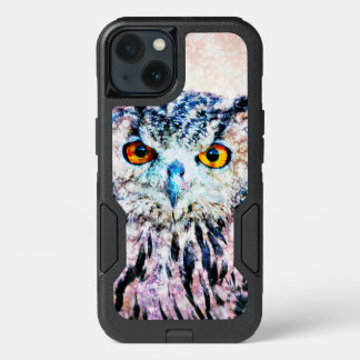 Owl Mixed Media iPhone 13 Case