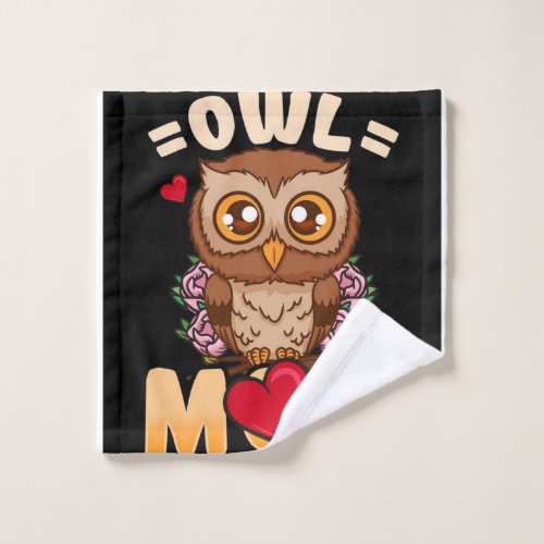 Owl Mom  Gift For Owner Owl Mom Wash Cloth